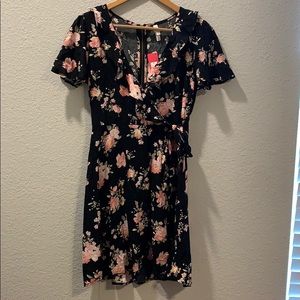 Floral wrap dress